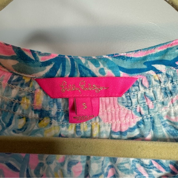 Lilly Pulitzer Essie Sleeveless Top Pelican Pink Beat The Heat Womens Size SMALL - Picture 5 of 11